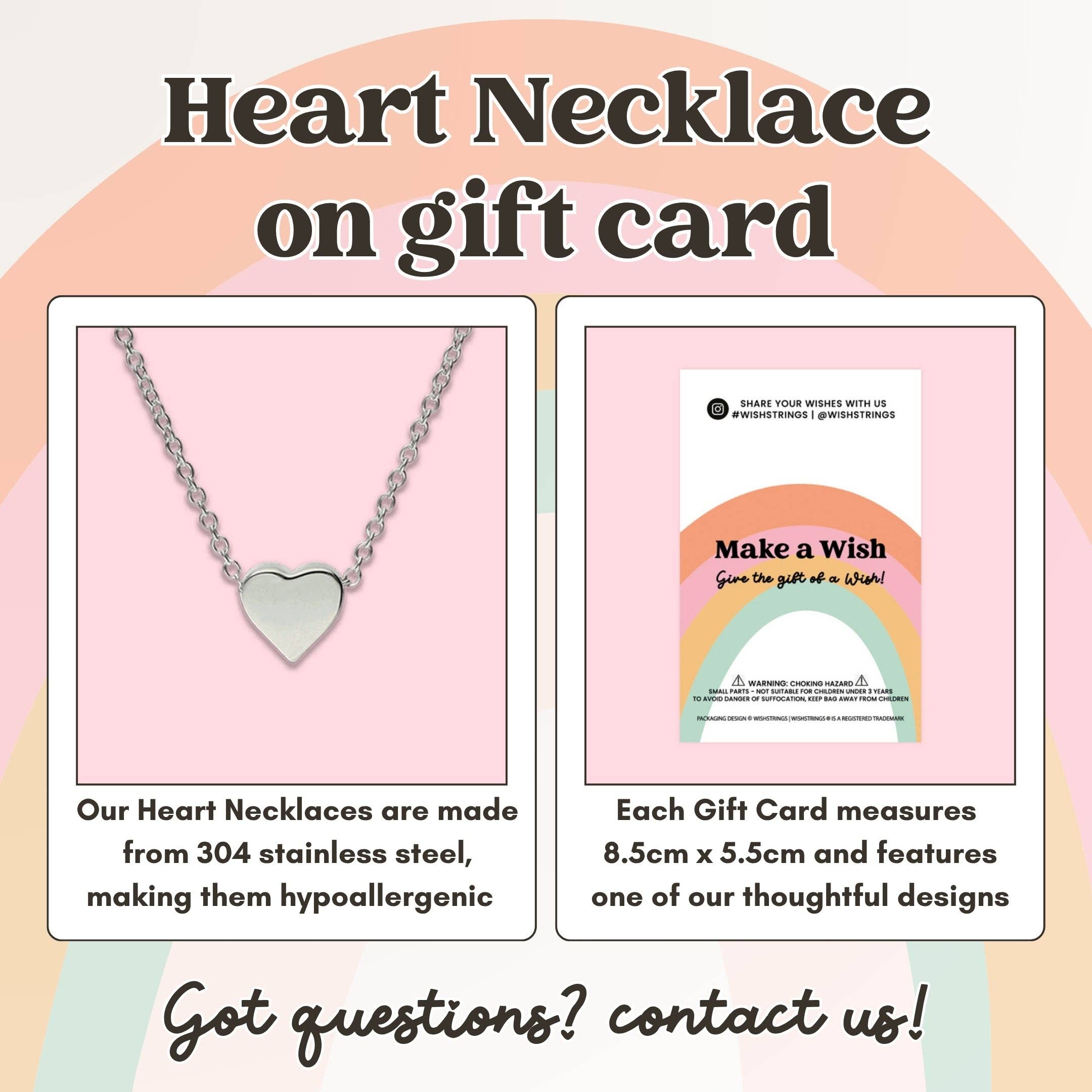 WishStrings – Engroshandel Halskæde med vedhæng – GLÆDELIG JUL - Hjertehalskæde - J1231