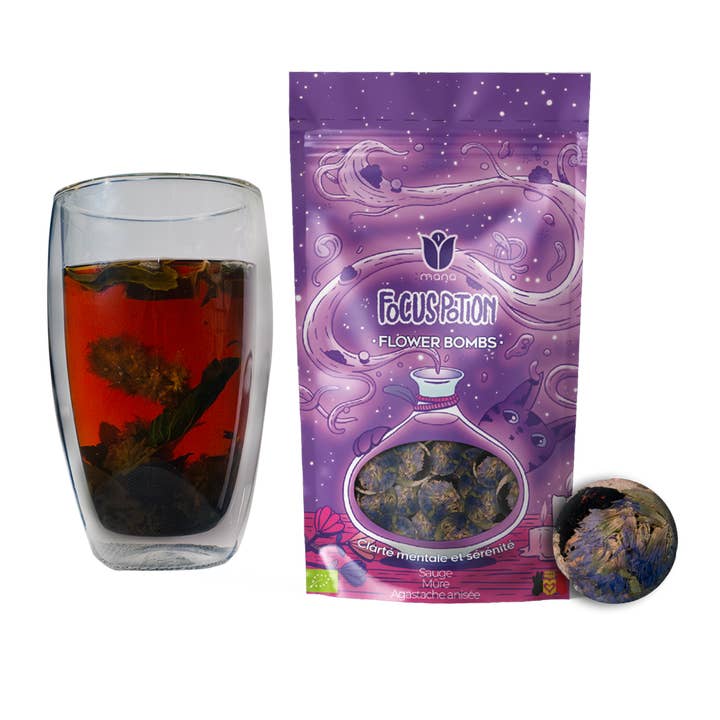 Bombas de Flores de Poção de Foco - Cápsulas de infusões florais BIO por atacado de Mana Flower Bombs