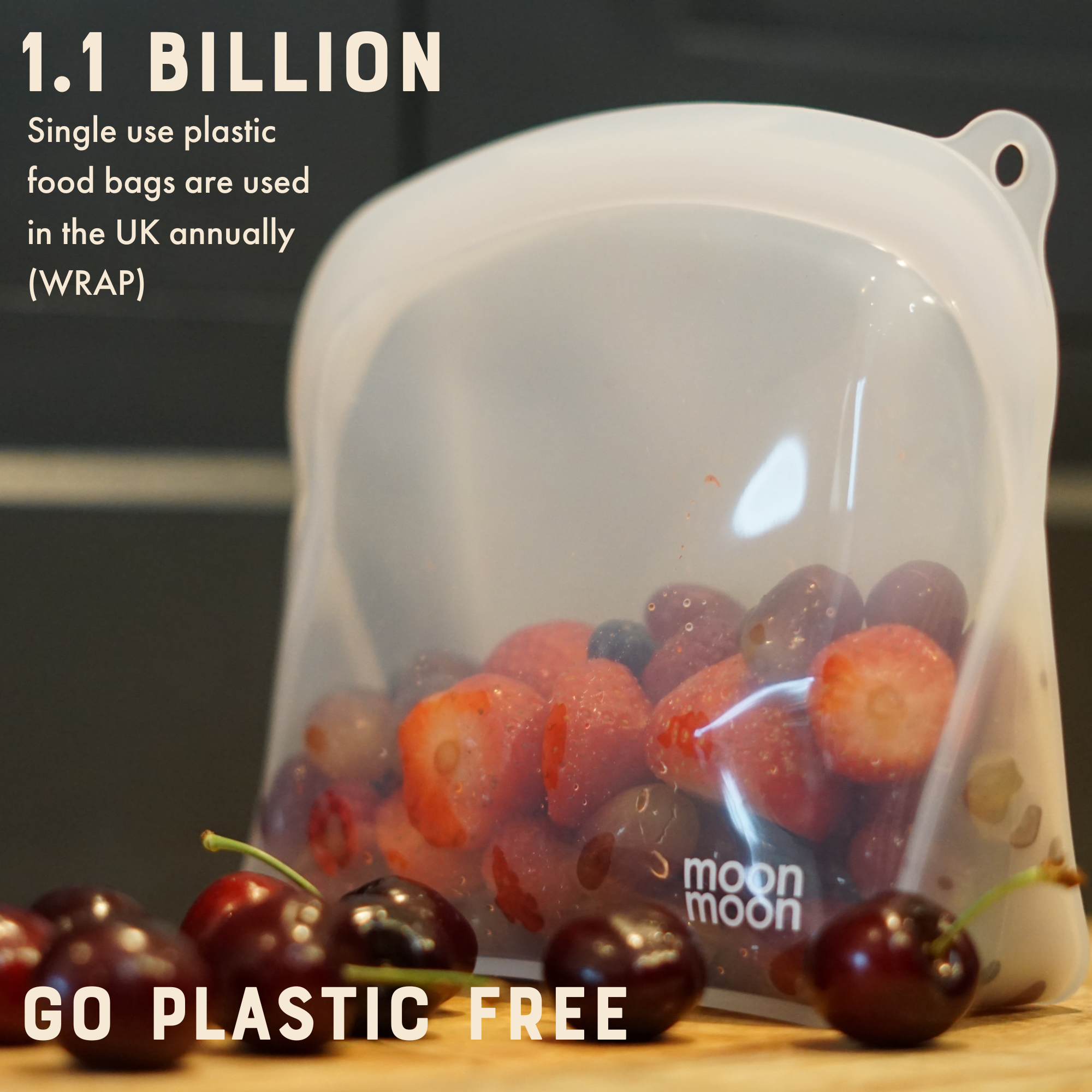 Moonmoon - Wholesale Food Storage Wrap/Bag - Reusable Silicone Food Bags - Curve 1200 ml (2 Pack)5