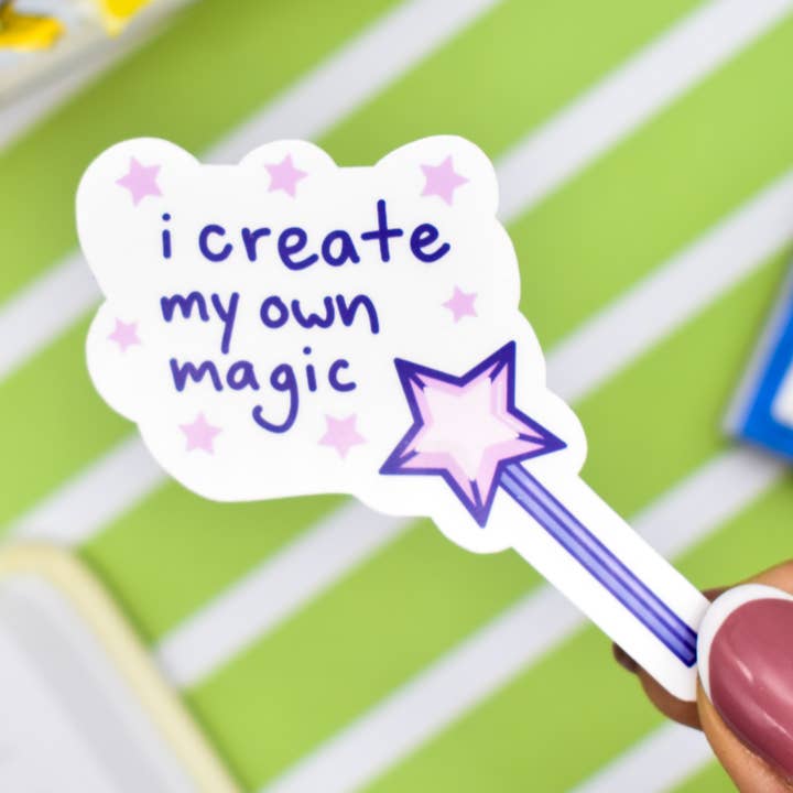 Magic Wand Sticker | Vandtæt vinyl klistermærke for engroshandel hos Ginger Bay Studios