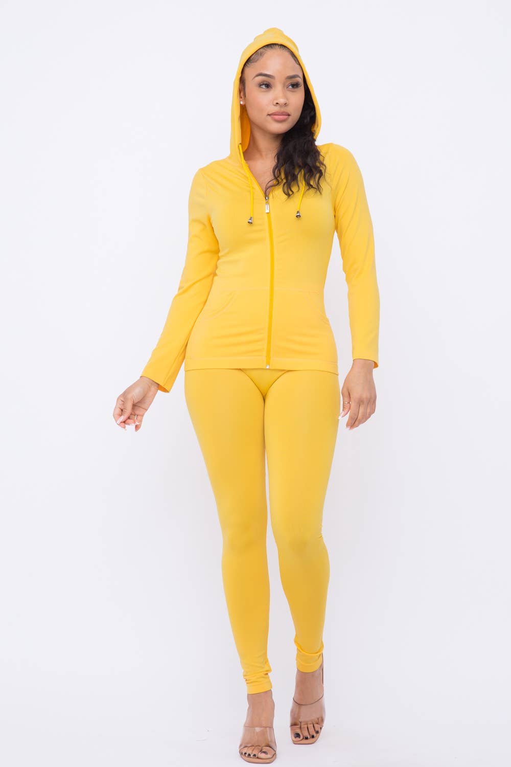Julia by LoveJ - Wholesale Lounge Set - Women's - Seamless Zip Up Hoodie And Leggings Set11