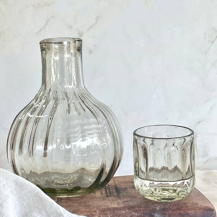 Villa Lua Home - Wholesale Carafe - Handblown Fluted Carafe Set