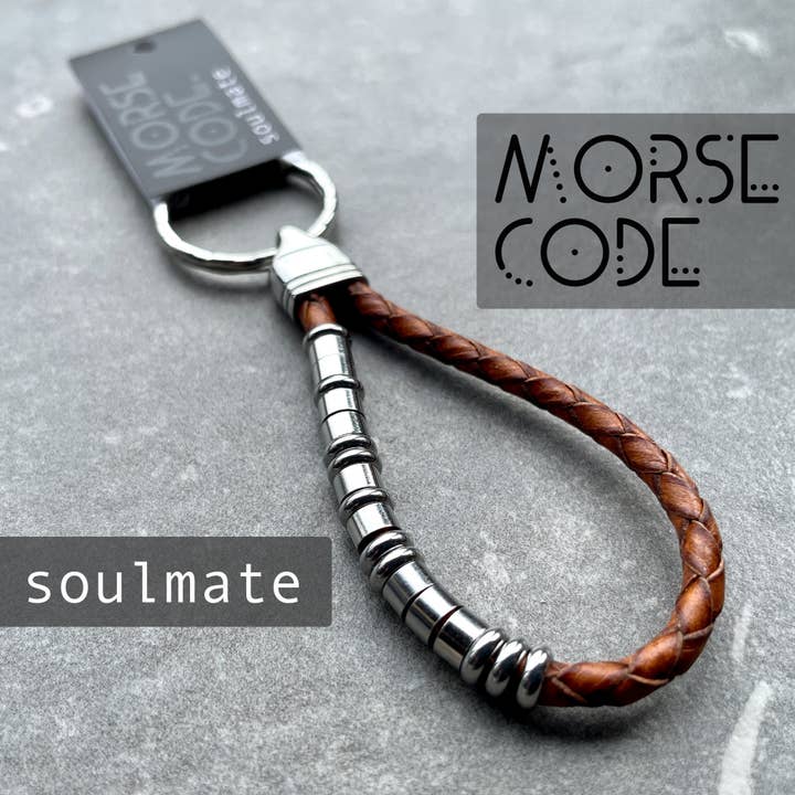 Soulmate - Morse Code Keyring for wholesale by Instinct UK
