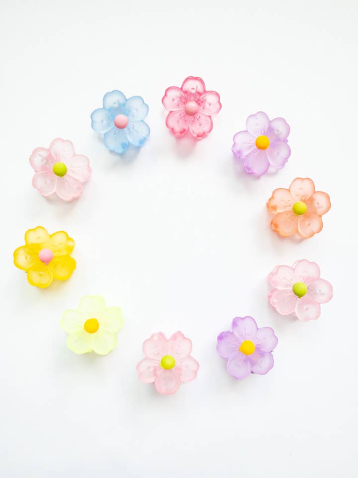 Sakura Flower Small Hair Claws for wholesale by Eggy Cakes