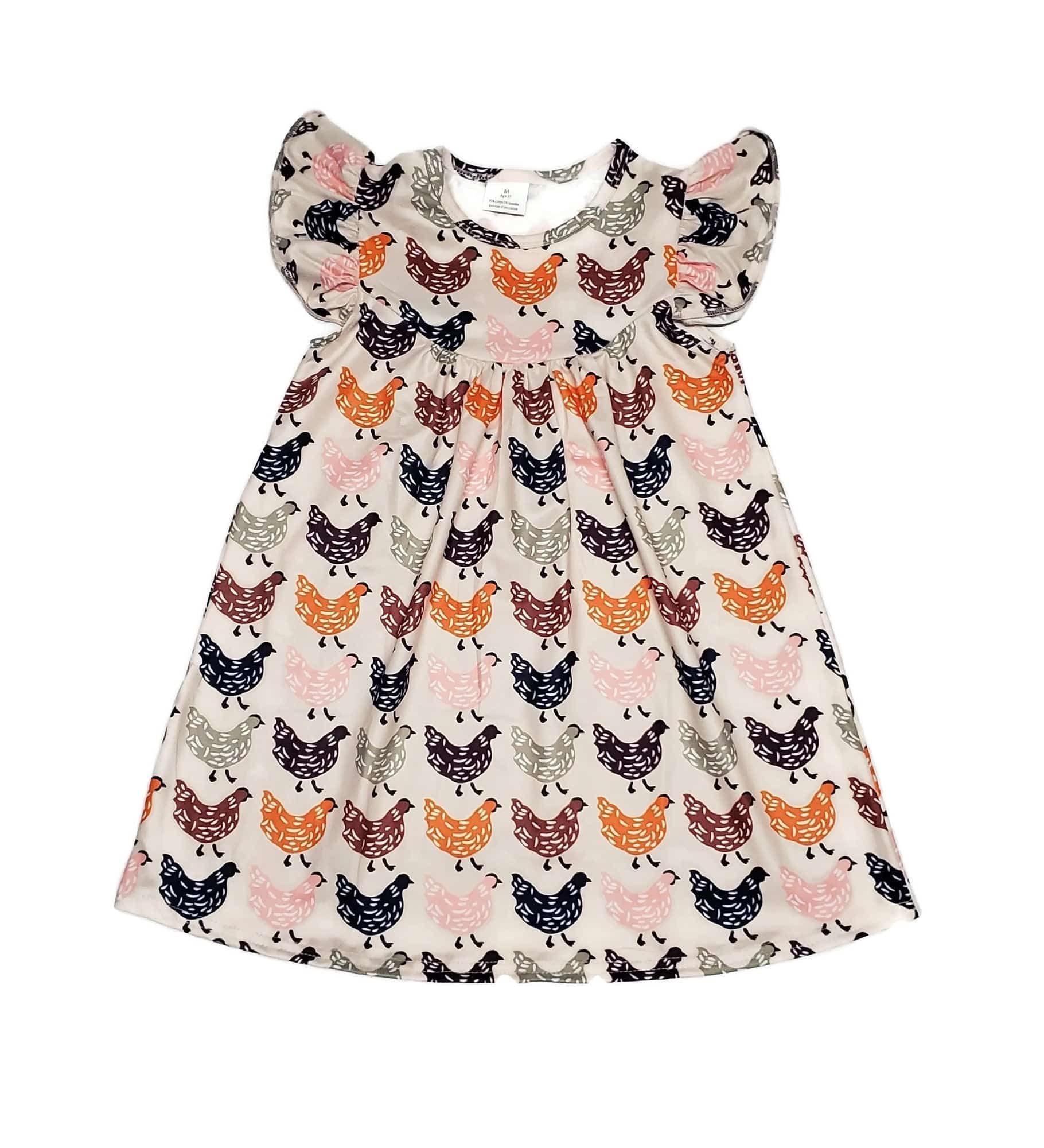 Great Lakes Kids Apparel - Wholesale Dress - Kids - Rustic Chicken Milk Silk Flutter Dress0