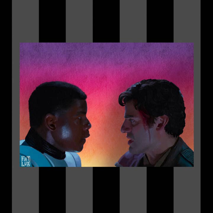 Finn Poe Primera Orden StormPilot Star Wars Impresión de Arte para venta al por mayor de Fiat Lux Illustration