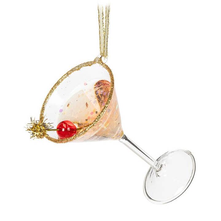 Abbott - Wholesale Ornament - Festive Martini Ornament-4"H0