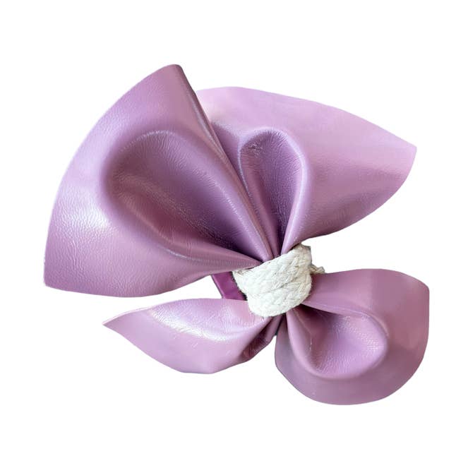 Bandeau en cuir rose Candy Bow pour la vente par ILLYTRILLY