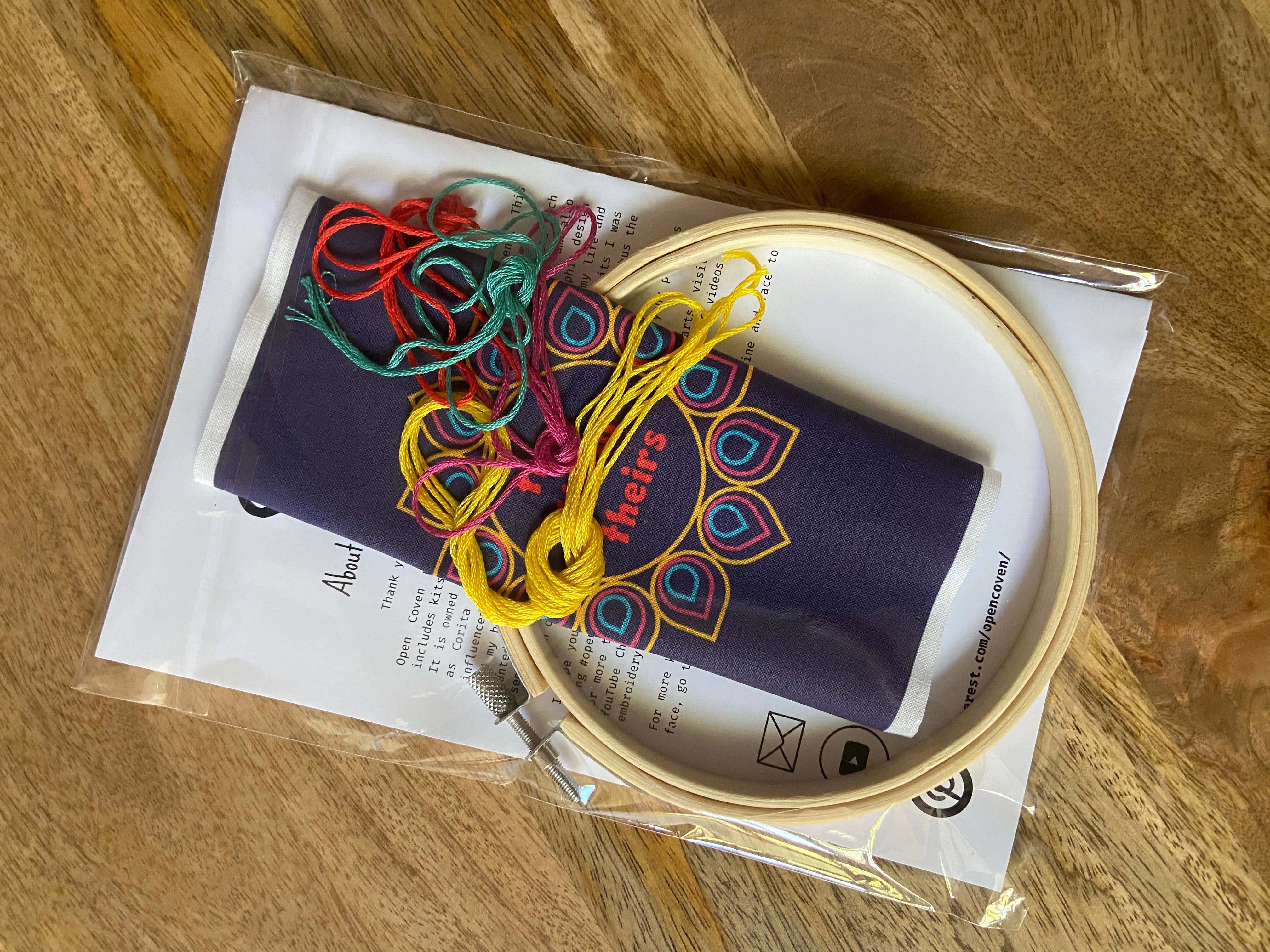 Open Coven - Wholesale Embroidery/Cross Stitch Supplies - They Them Theirs 5 Inch Embroidery Kit2