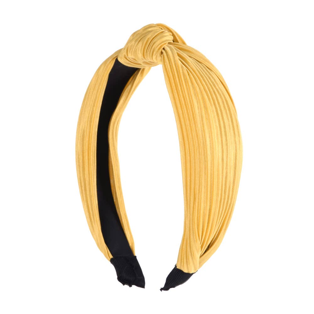 Selini New York - Wholesale Fashion Headband - Women's - Pleated Solid "C" Shaped Head Band11