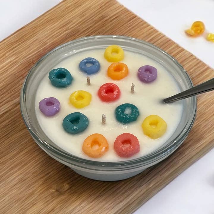 Fruit Loops Bowl Candle for wholesale by Varner Candle Co., Candle Bar & Boutique