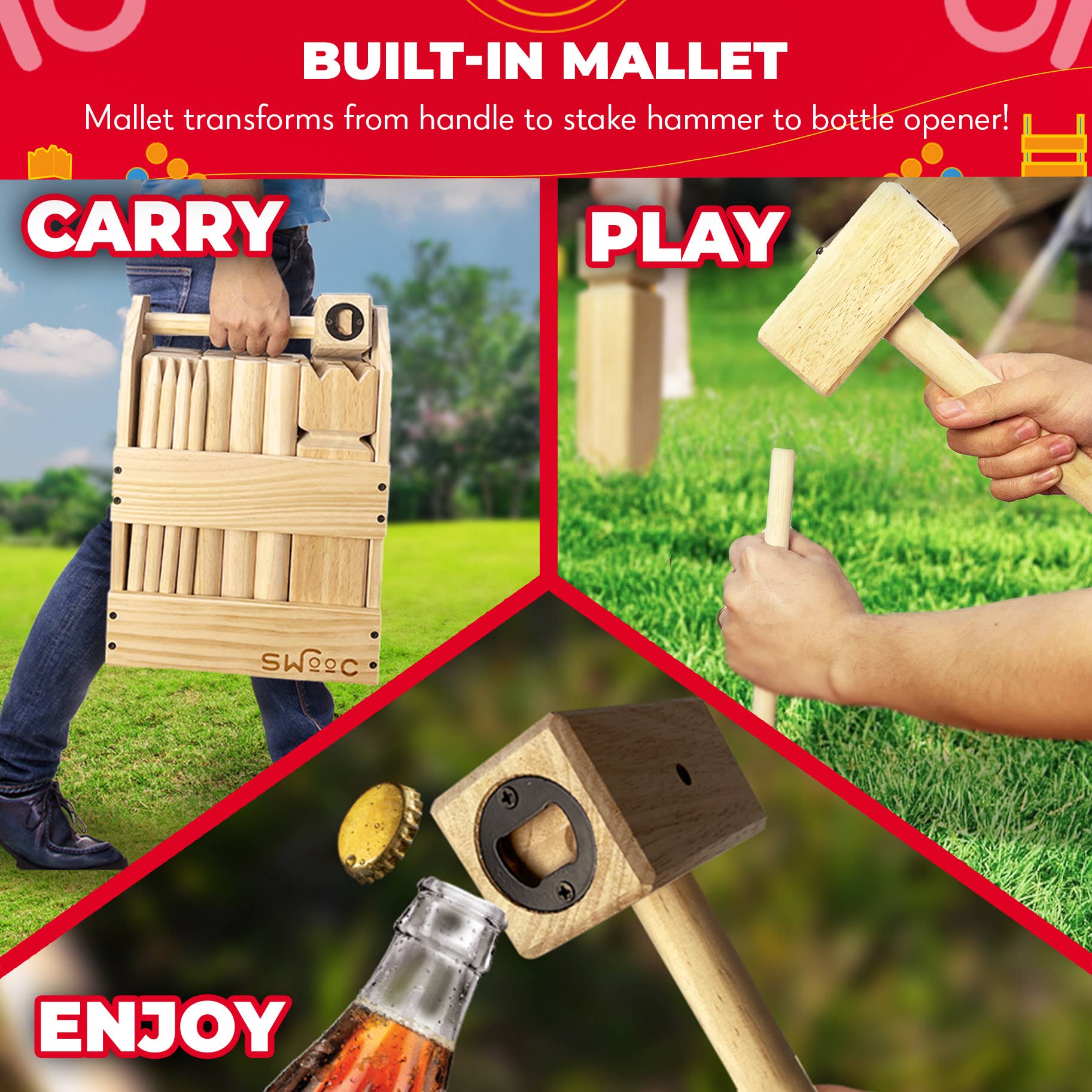 Swooc Games - Wholesale Sports & Outdoor - Kubb Yard Game With Crate2