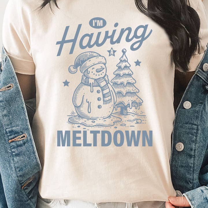 I'm Having a Meltdown Snowman Graphic Tee for wholesale by Kissed Apparel