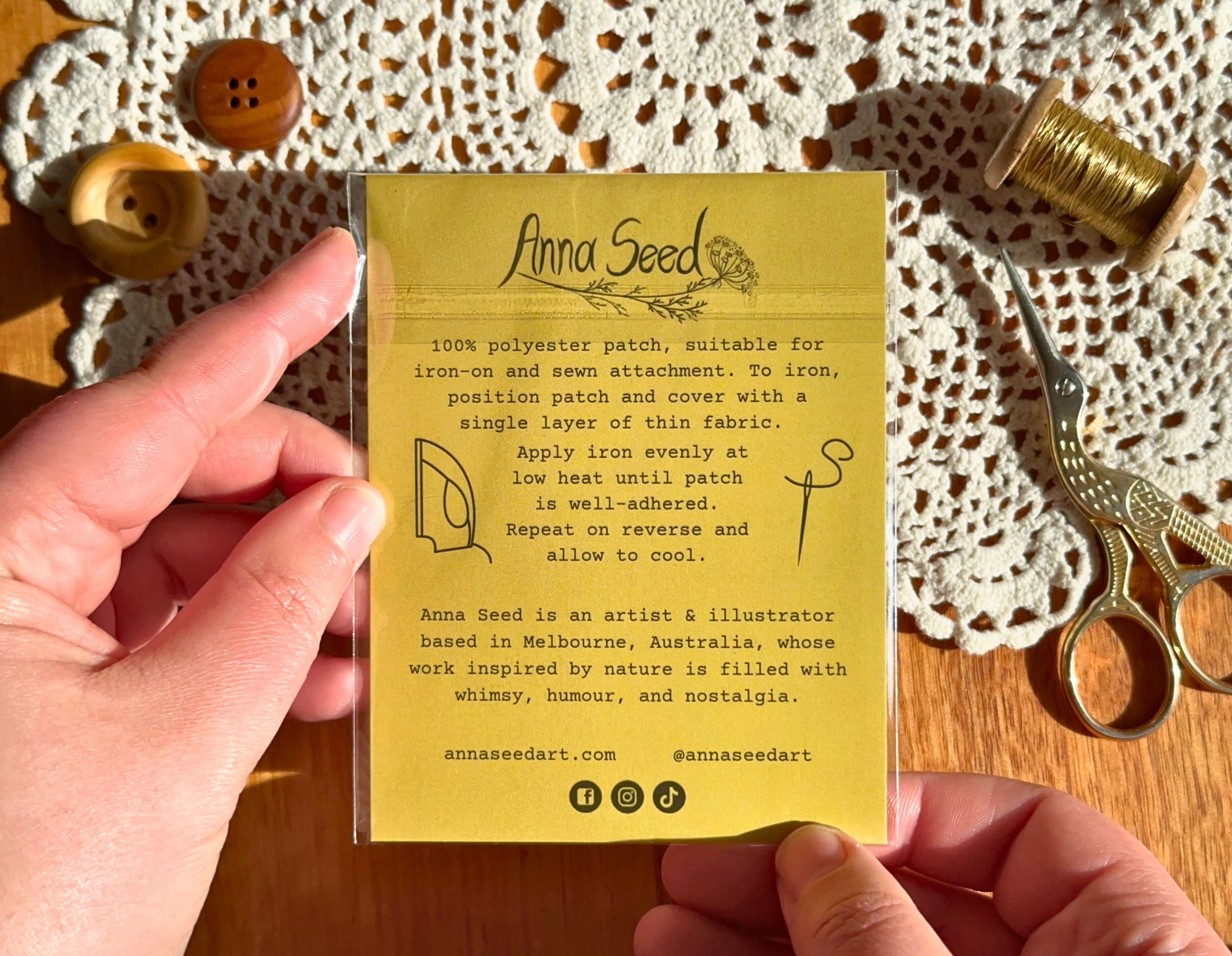 Anna Seed Art - Wholesale Patch - Iron-On Patch - Bee Kind2