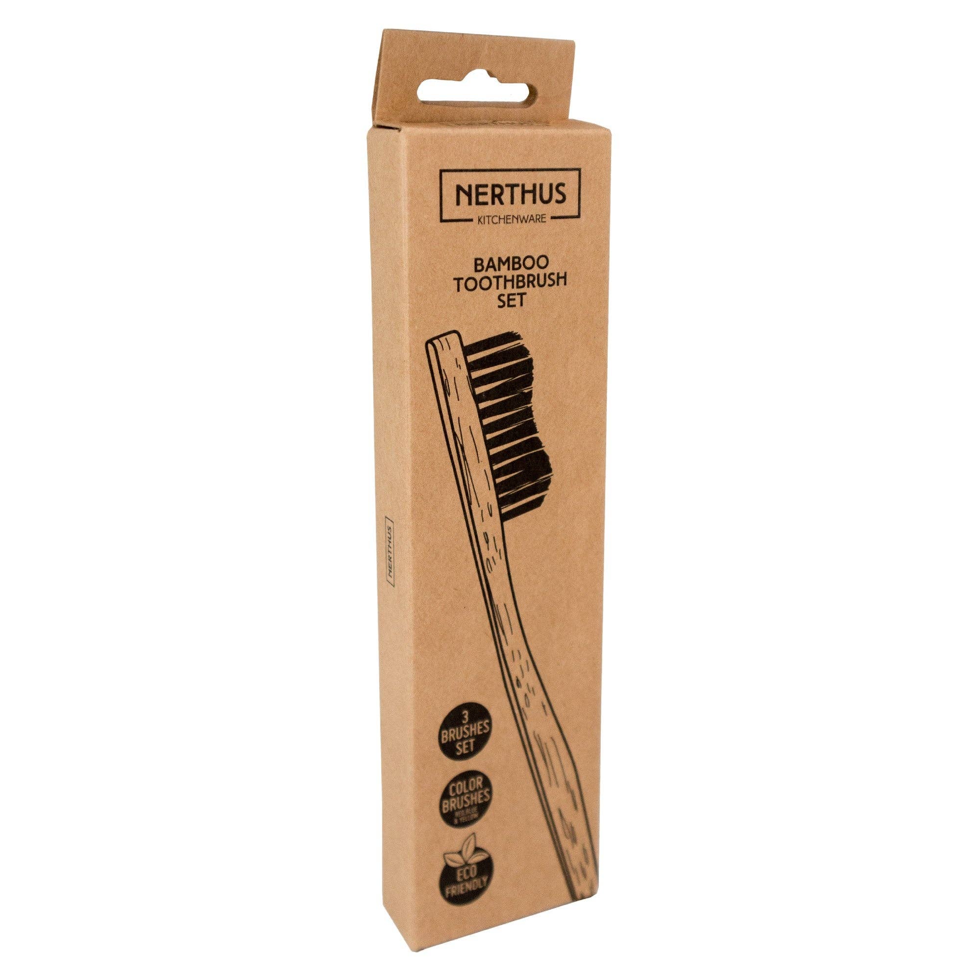 Vin Bouquet (Find It Import & Export Sl) - Wholesale Toothbrush - Set of 3 eco-friendly bamboo toothbrushes6