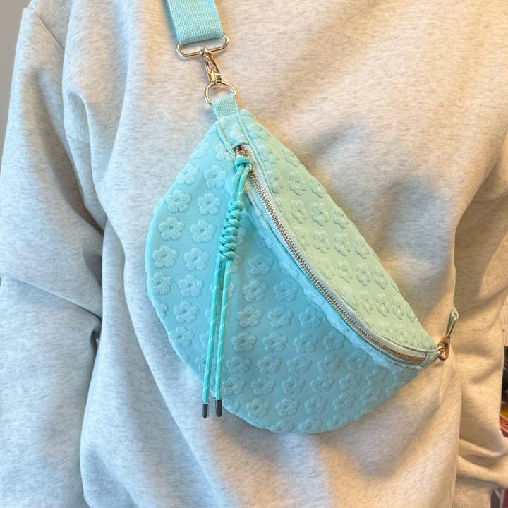 Ellison+Young - Wholesale Belt Bag - Women's - Embossed Daisy Blossom Belt Sling Bag7