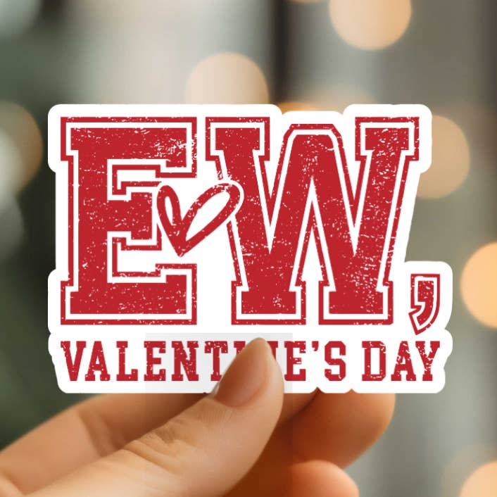 Rolig Ew Alla hjärtans dag Vinylklistermärke för wholesale av Mystical Monkey Toes