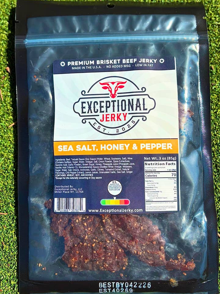 Sea Salt, Honey & Pepper for wholesale by Exceptional Jerky LLC