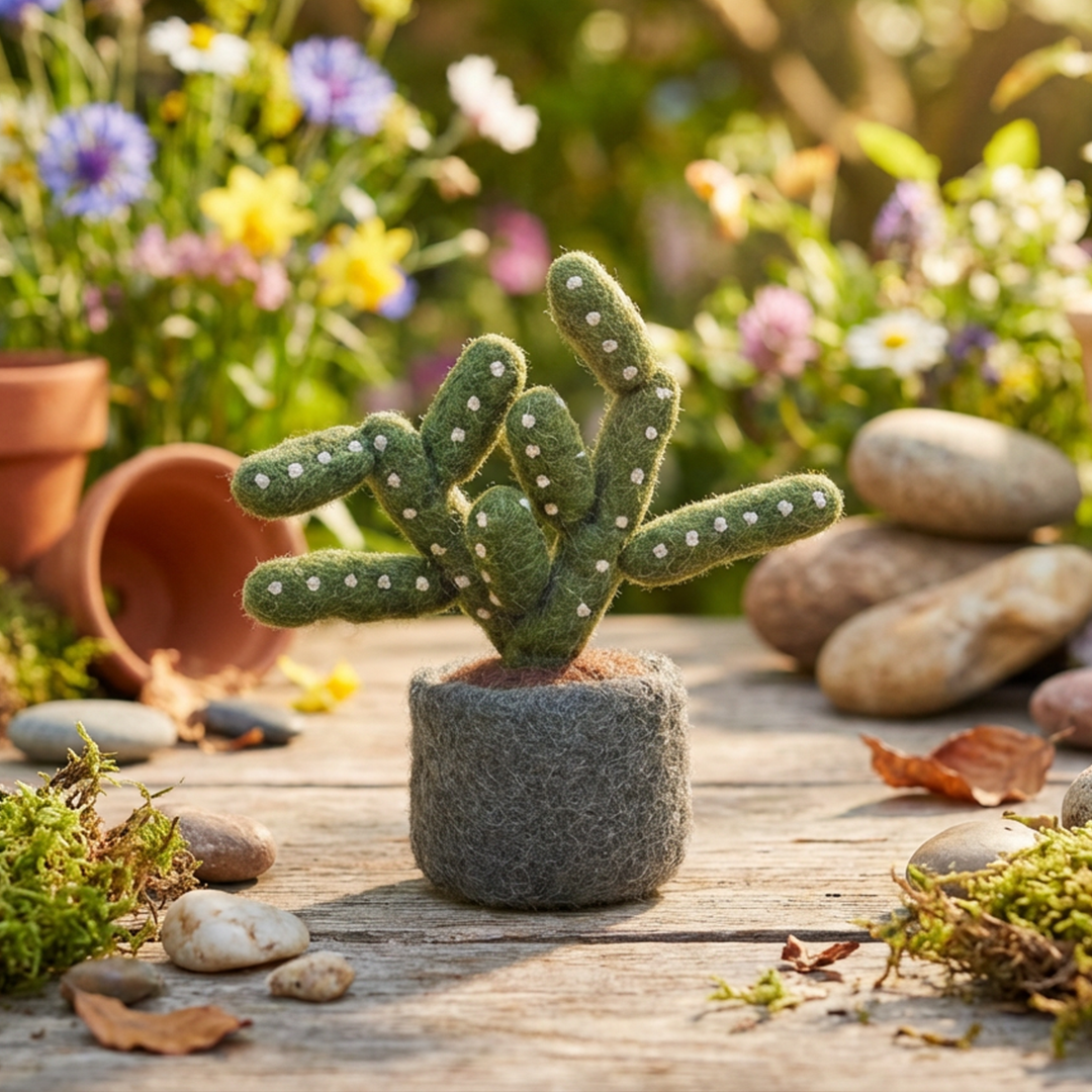 Felt So Good - Wholesale Decorative Tabletop Object - Handmade Felt Biodegradable Fake Miniature Plant Decoration14