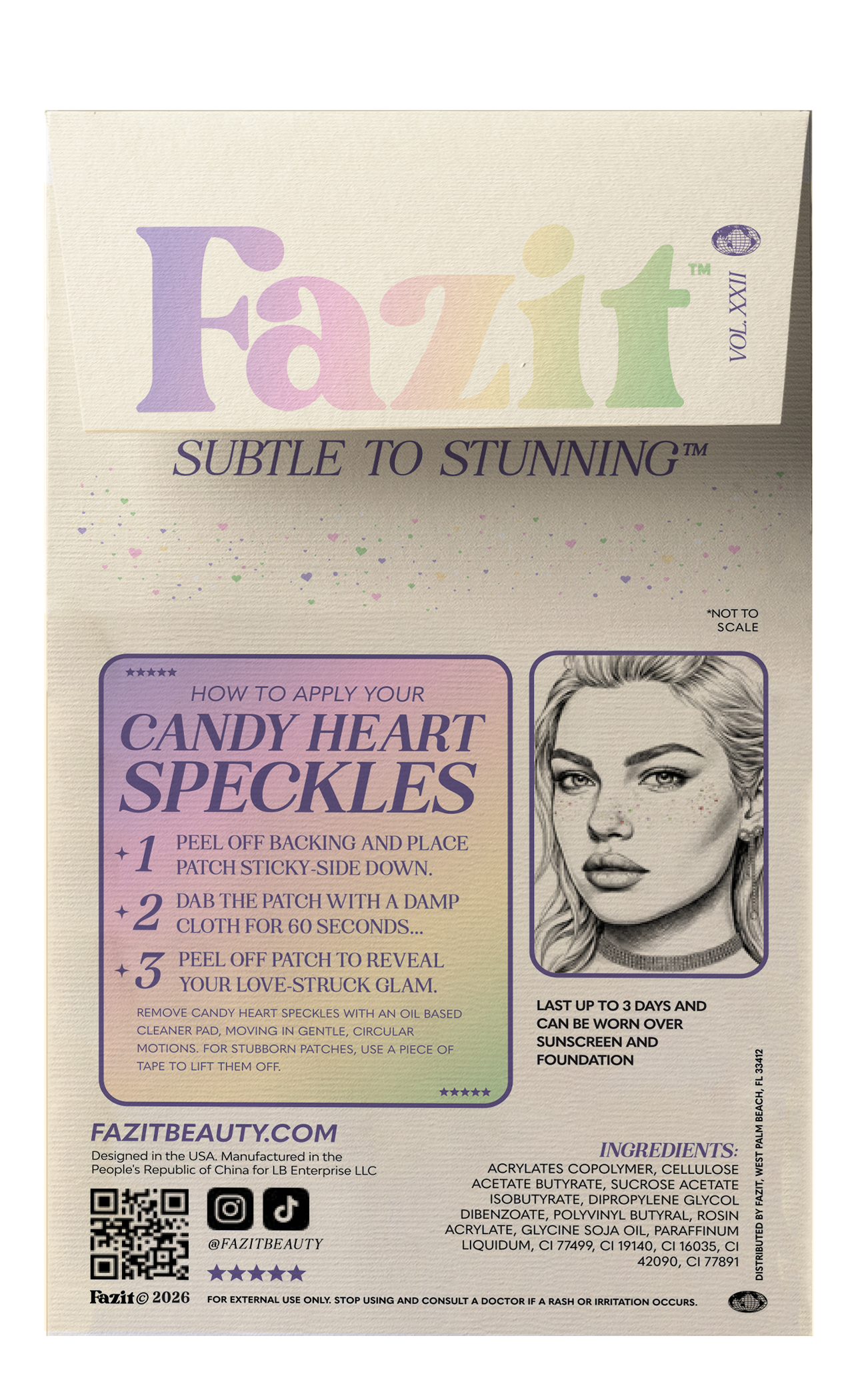 Fazit - Wholesale Body Glitter/Shimmer - Candy Heart Speckles1