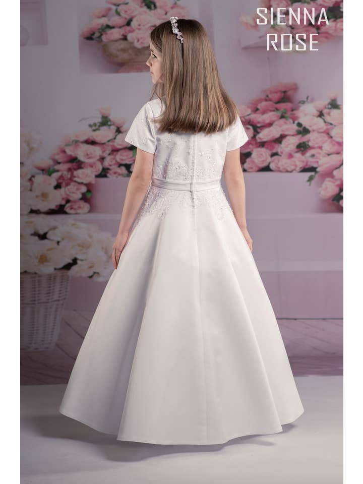 Sweetie Pie Collection - Wholesale Dress - Kids - Girl's Communion Dress with Decals SR704