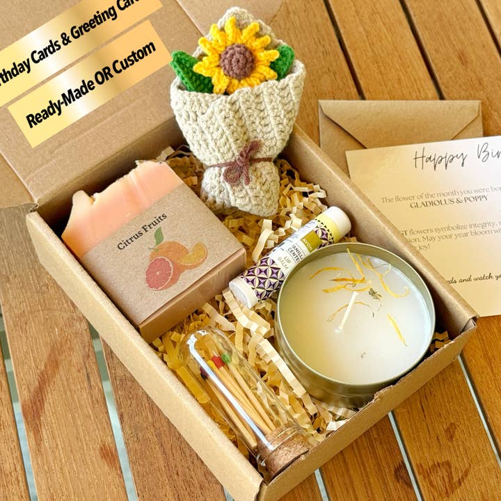 Mini Self Care Gift Box: Personalized Birthday Set Retail for wholesale by Evileyefavor