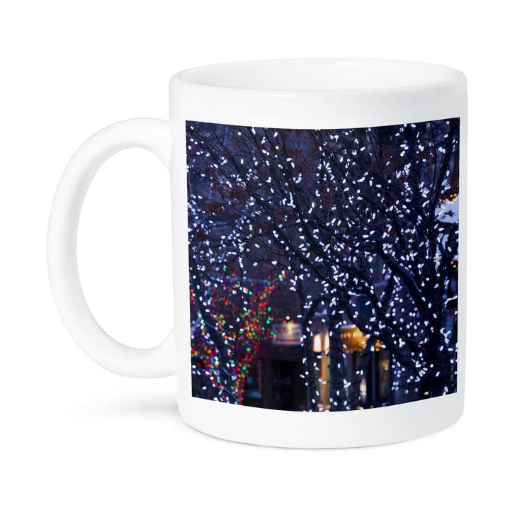 3dRose, VS, Colorado, Aspen, Kerstverlichting op bomen - US06 WBI0012 - Walter Bibikow, Mok voor wholesale door 3dRose