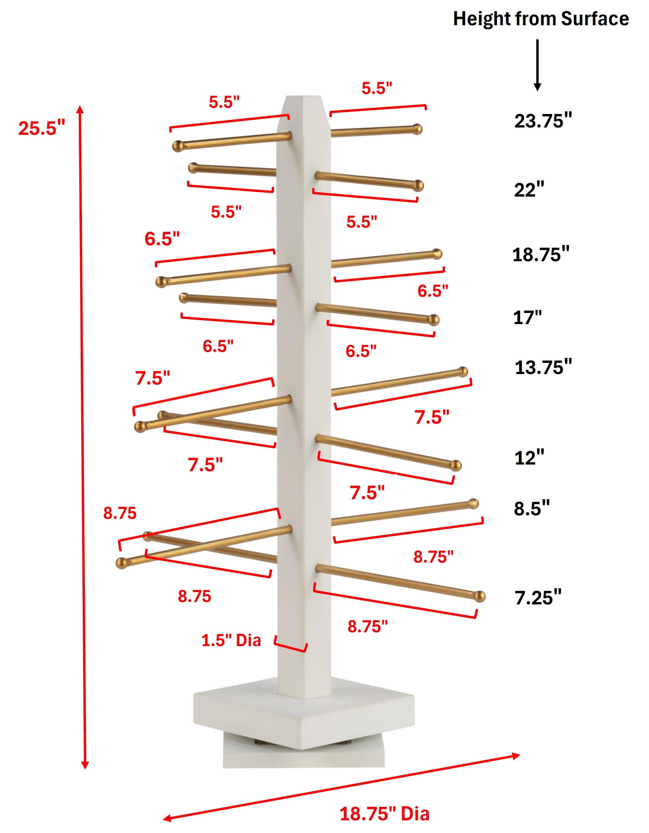 Tripar International - Wholesale Jewelry Stand & Display - Spinning Ornament, Jewelry & Accessory Display Tree9