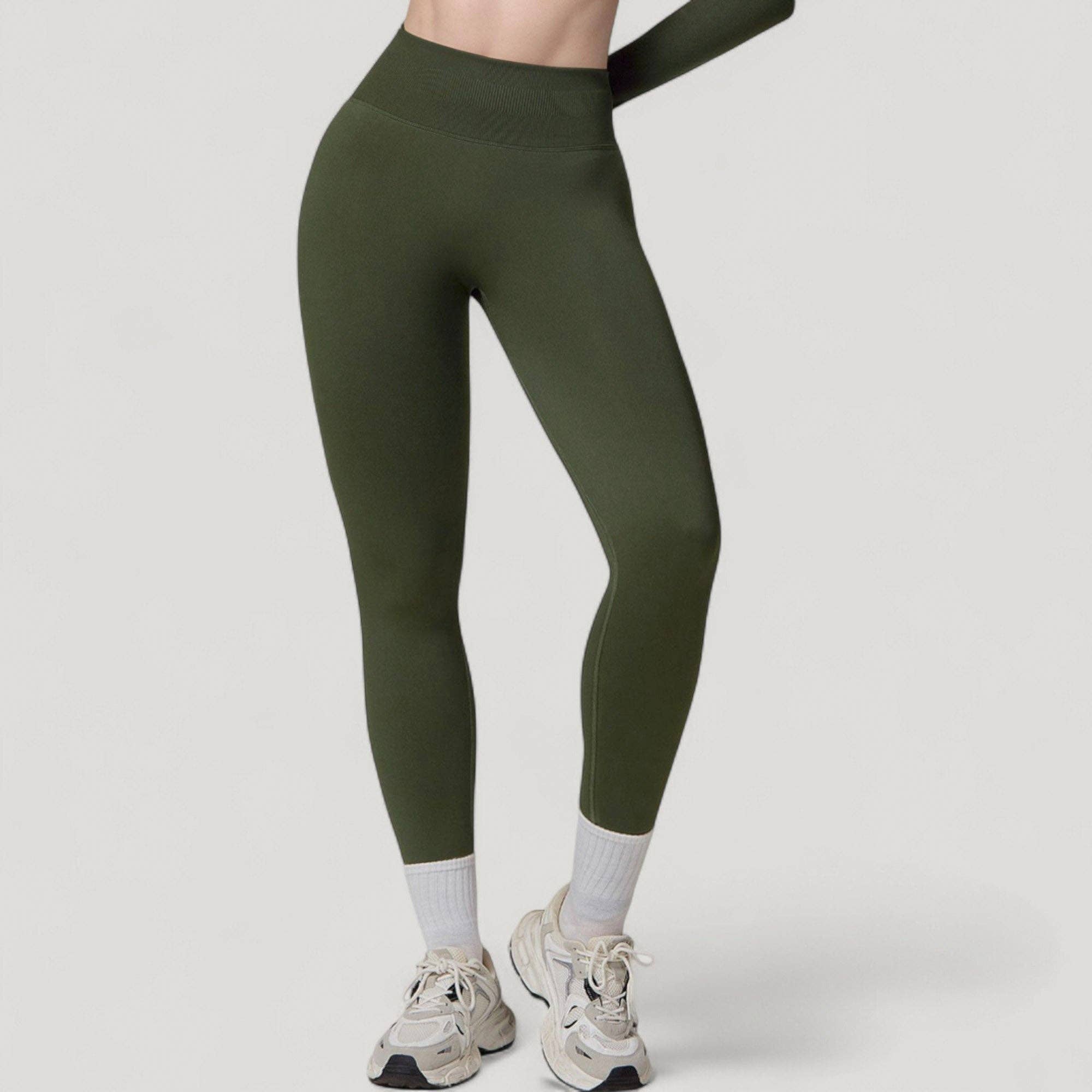 Active by Anna-Kaci – wholesale Athletic/lounge leggings – Women's – Seamless High Waist Compression Leggings with Sculpting Back24