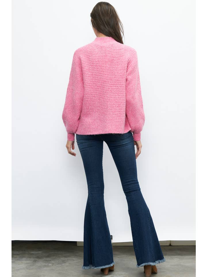 Newbury Kustom - Wholesale Knit Sweater - Women's - 10978 - FRONT SEAM DETAIL MOCKNECK SWEATER4