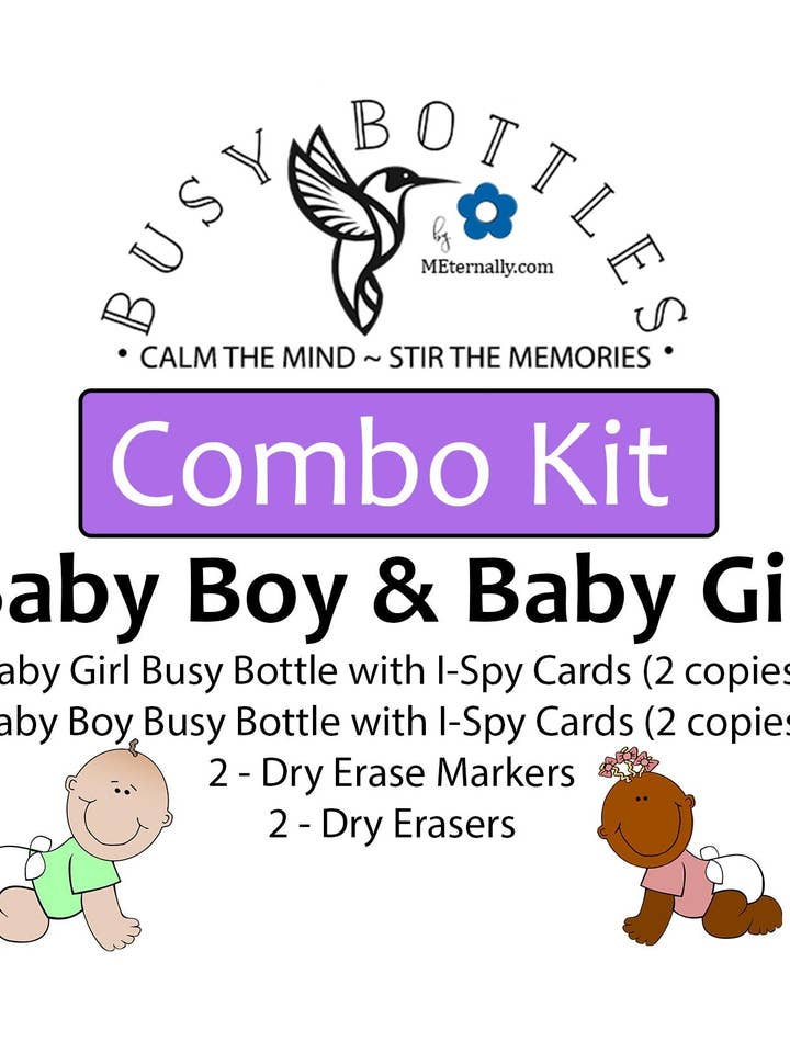 Dementia Friendly Busy Bottles Combo Kit - Babies for wholesale by MEternally