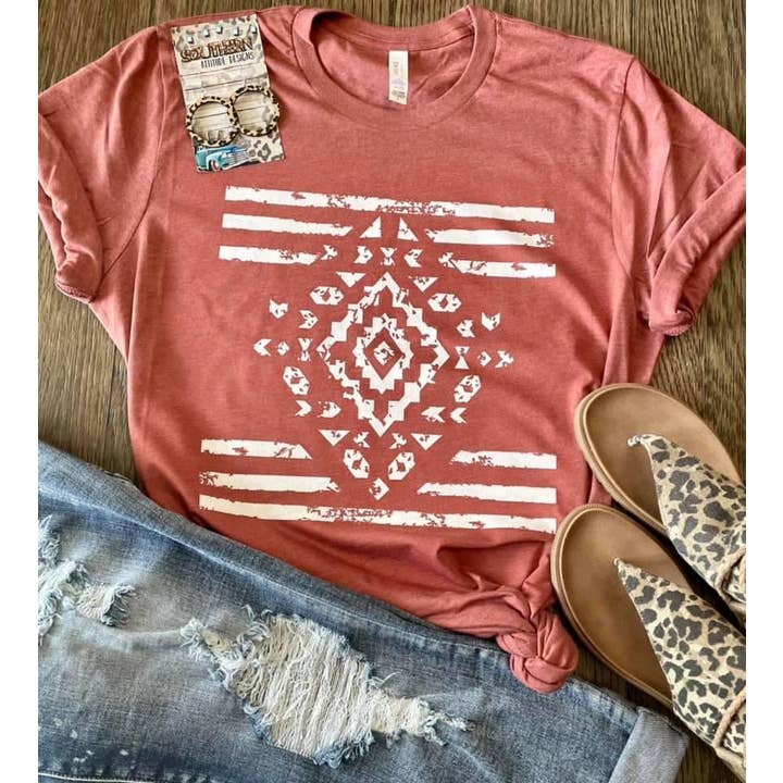 Southern Attitude Designs Inc - Wholesale T-Shirt (Graphic) - Women's - Aztec Tribal -Western Tee