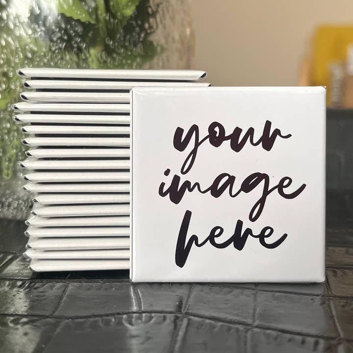 Stuck On Joy - Wholesale Magneet - Maak je EIGEN VIERKANTE 2"x2" Logo/Foto Magneet - GROTE BESTELLING1