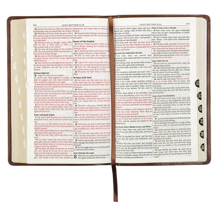 Christian Art Gifts - Wholesale Religion - KJV Bible Deluxe Gift Faux Leather, Medium Brown6
