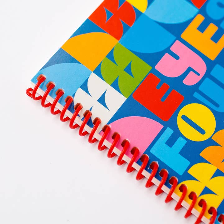 Lisa Congdon Art & Illustration - Wholesale Journal/Diary - Blank Journal with Red Spiral - "Eyes Forward, Heart Open"3