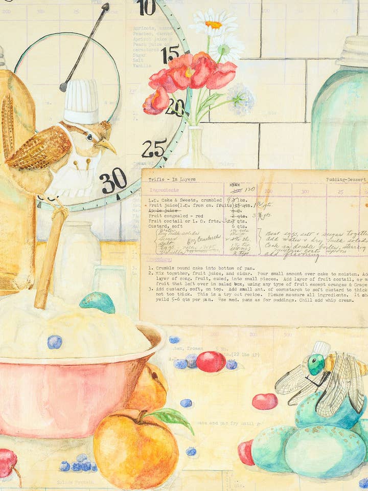 No Triffling Matter Part 1 Giclee Mixed Media Print for wholesale by Katie Crawford Art