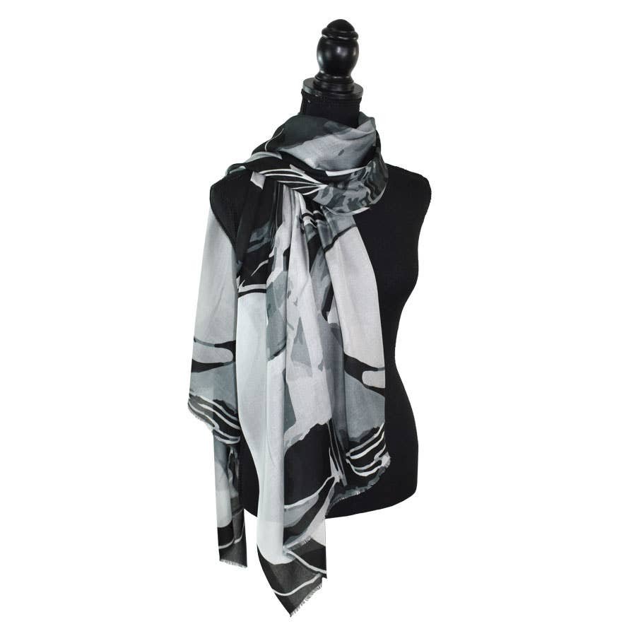 Dupatta Designs - Wholesale Scarf - Women's - Armstrong Modern Abstract Scarf1