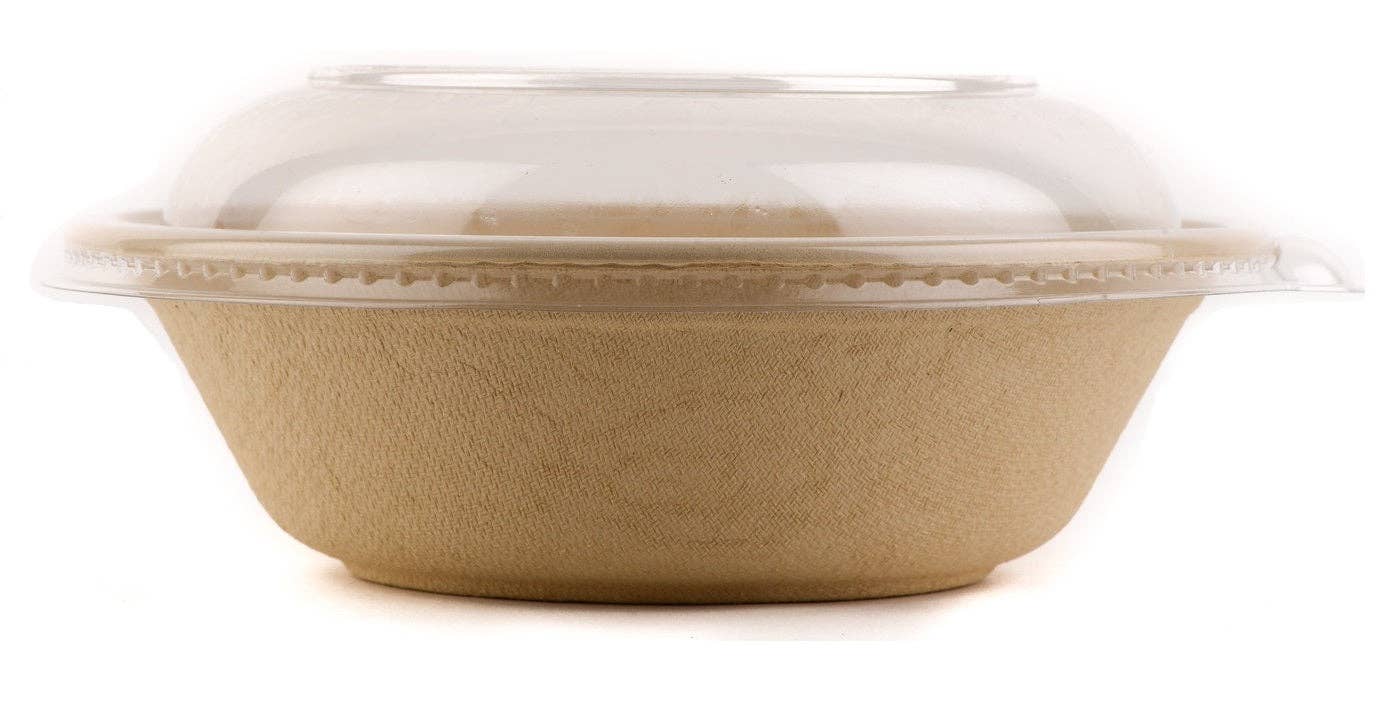 EcoQuality - Wholesale Disposable Plate - Compostable Round Disposable Bowls with Dome Lids or Flat0