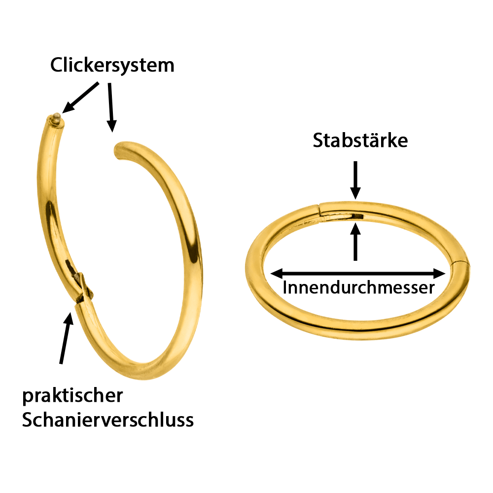 Schmuckgroßhandel – Brinco único por atacado – Simple Clicker | piercing de nariz e orelha3