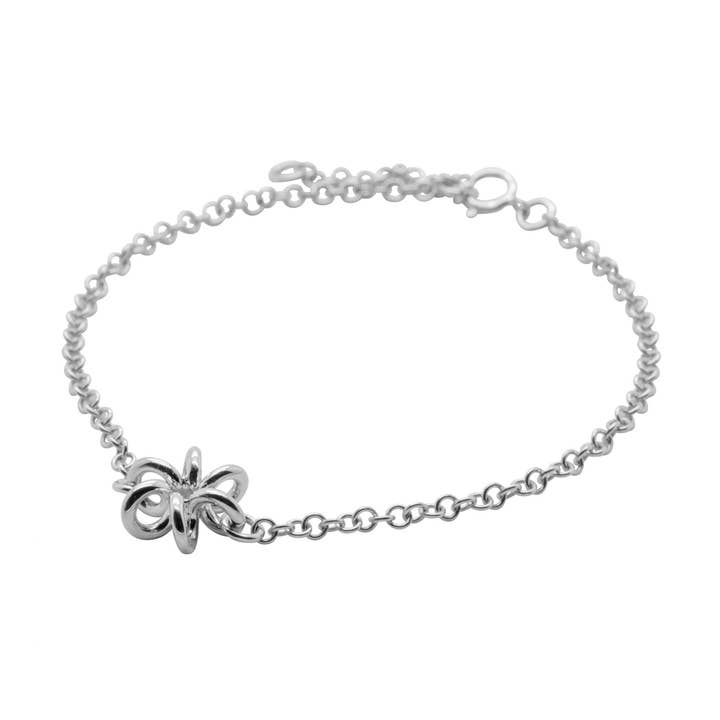 Daffodil Flower Silver Bracelet for wholesale by Maree London