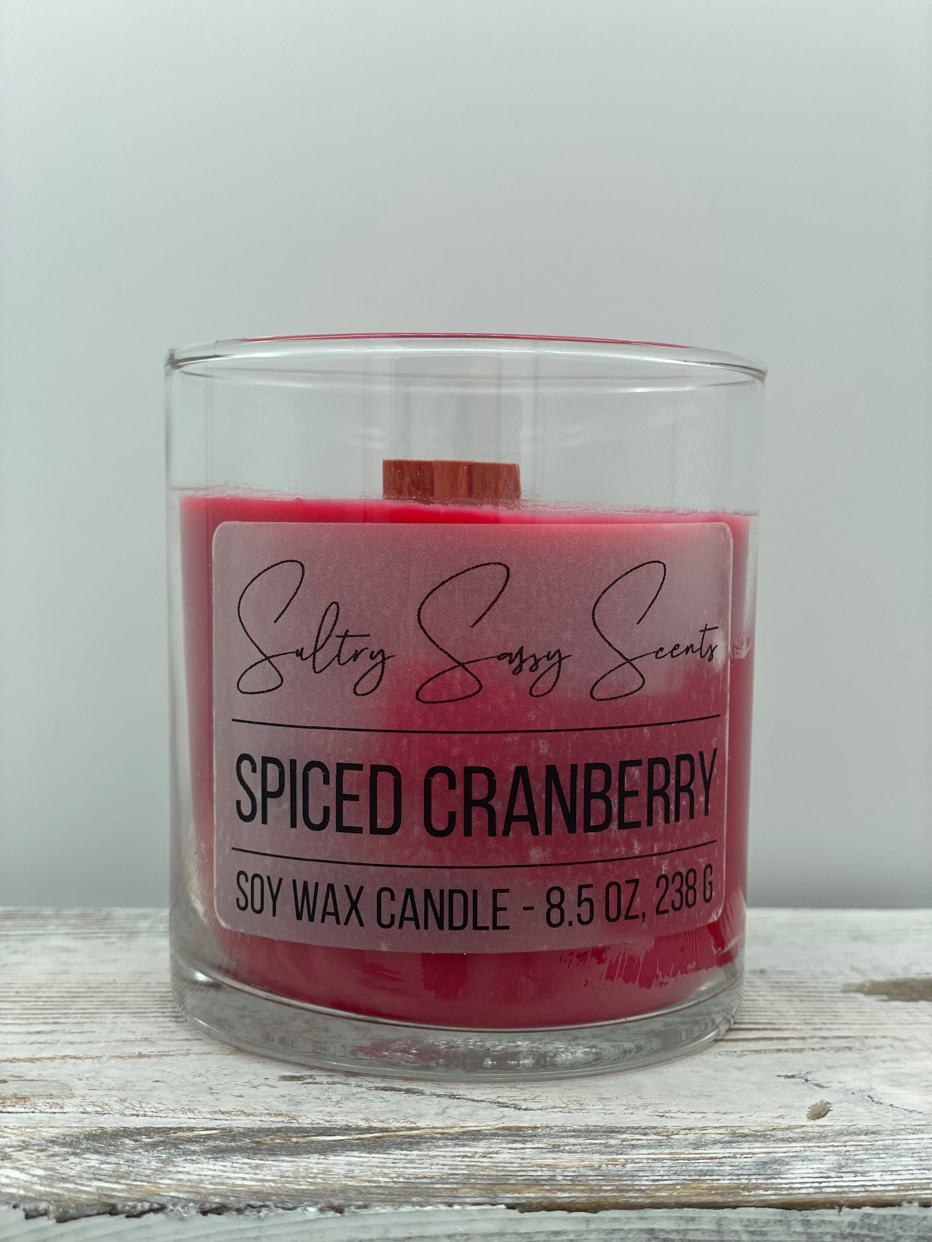 Sultry Sassy Scents - Wholesale Jar/Filled Candle - Spiced Cranberry - Soy Wax Candle