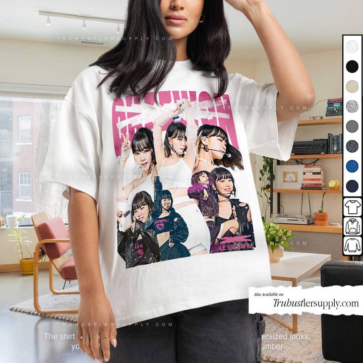 TheKingShirt - Wholesale T-Shirt (Graphic) - Women's - Chaewon Kpop Vibes - Unleash Your Style with Sserafim Vintag