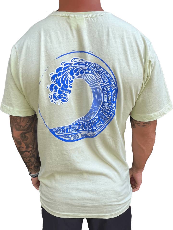 Tee Wave Praia Long Island (Chave Chave) por atacado de Long Island Strong