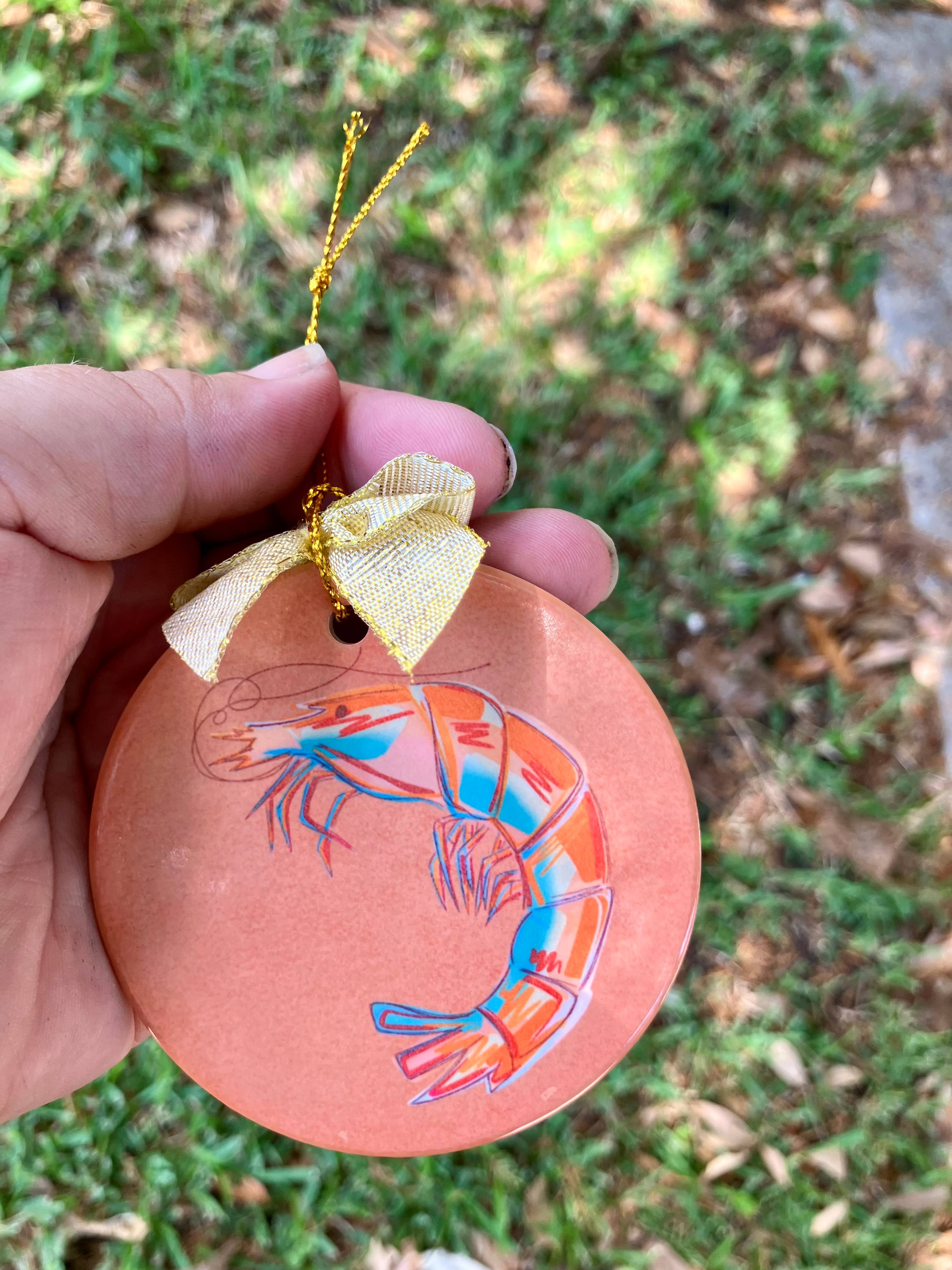 on the Bayou - Wholesale Ornament - Coastal Christmas shrimp ornament  0