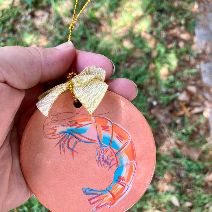 on the Bayou - Wholesale Ornament - Coastal Christmas shrimp ornament