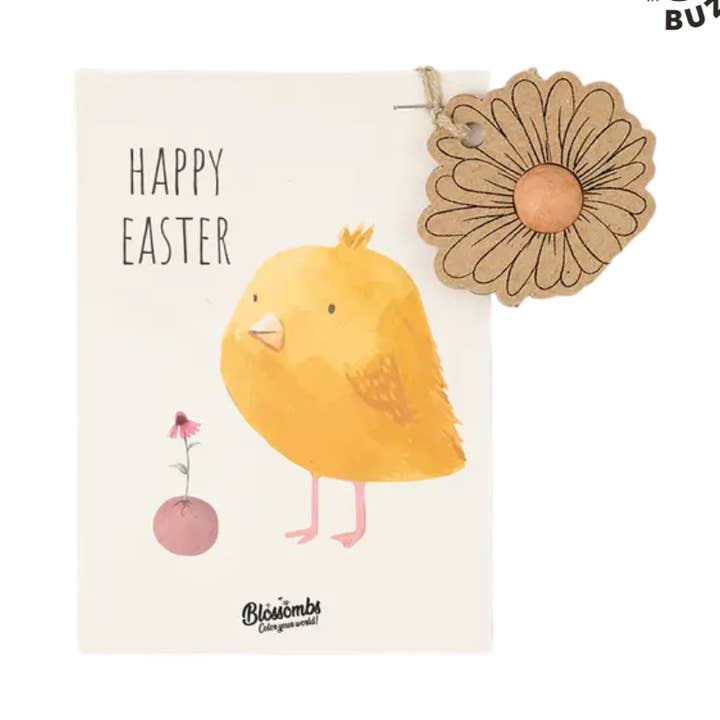 Wildflower Easter Greeting Card – Spring Holiday Gift for wholesale by Buzzy Seeds Grow Gifts