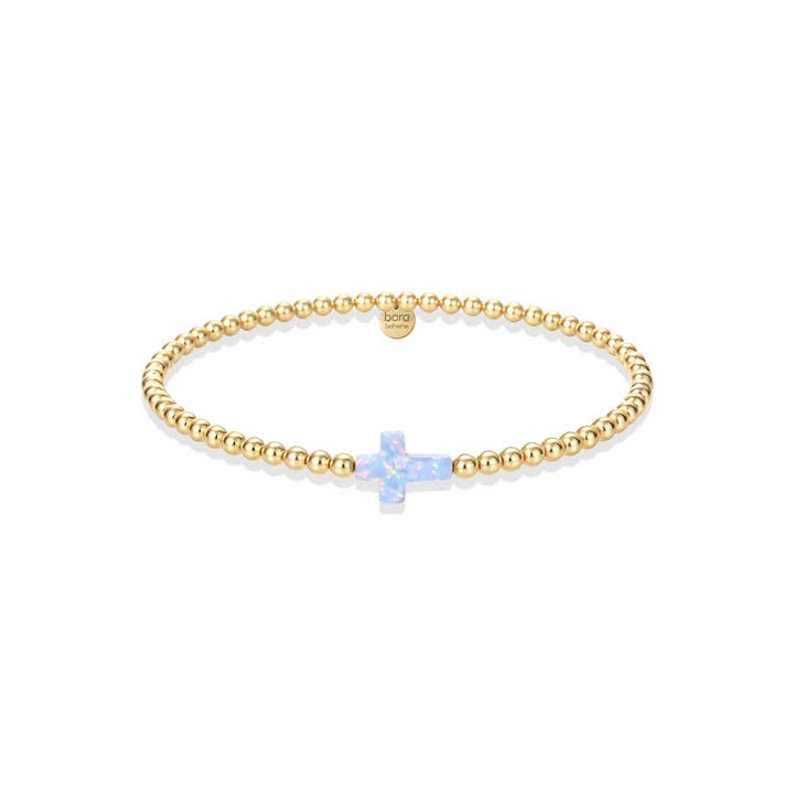 Cross | Beaded Opal Bracelet for wholesale by bara boheme