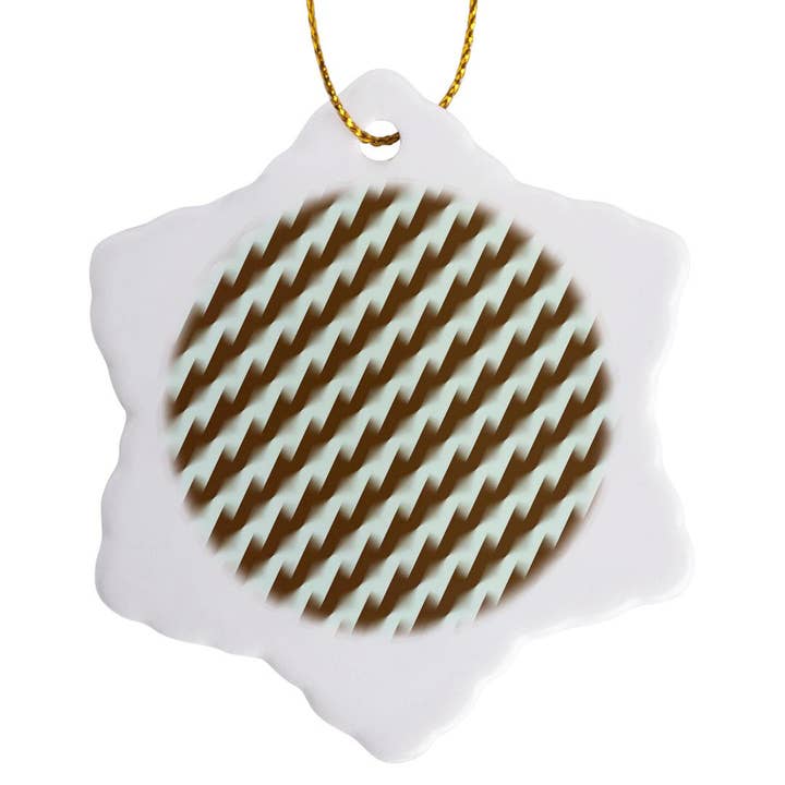 3dRose - Wholesale Ornament - 3dRose, Diagonal Stripe Stepped Zig Zag Pattern Gradient Brown, Ornament7