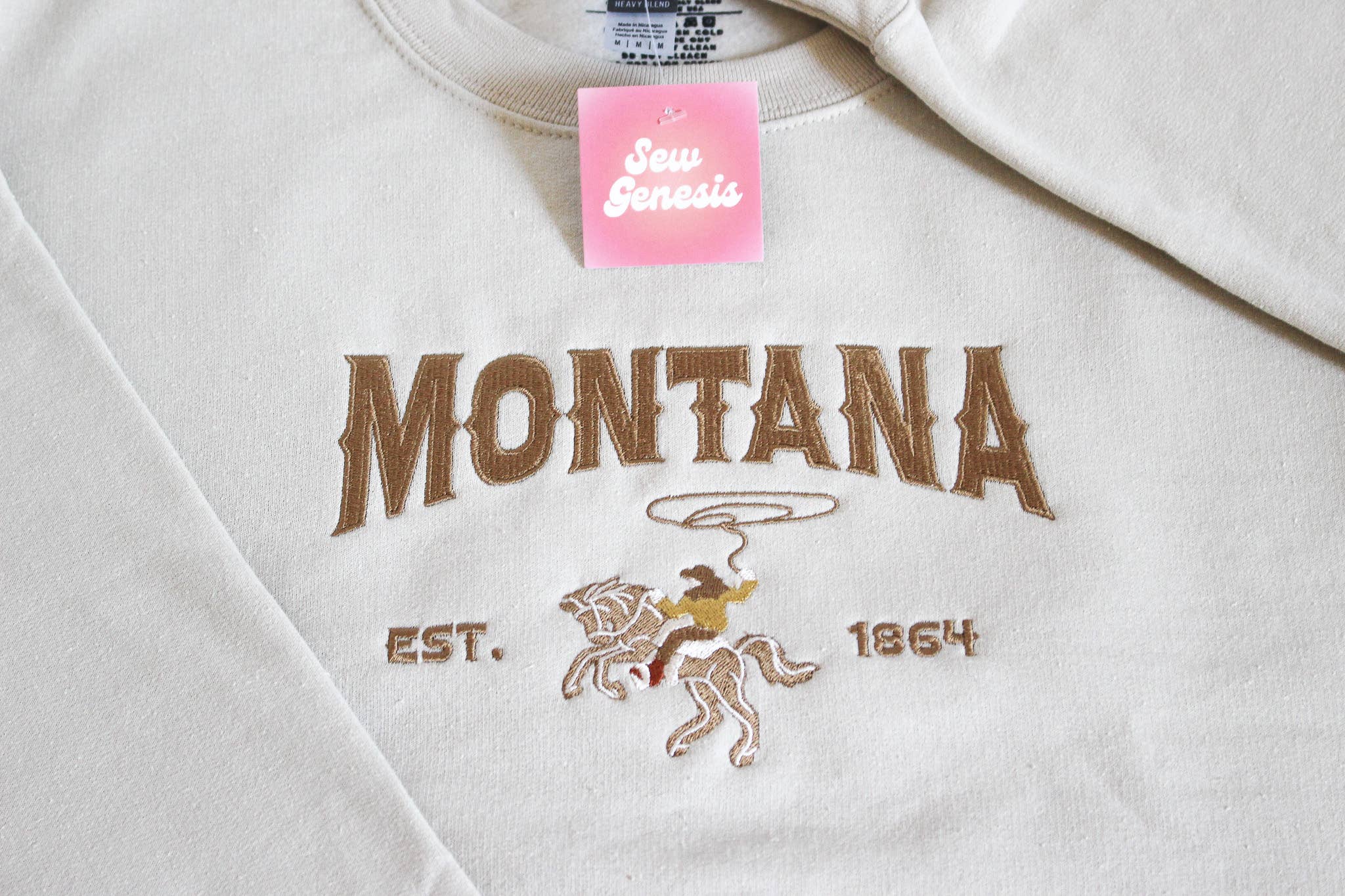 SewGenesis - Wholesale Sweatshirt - Women's - Montana Cowboy Embroidered Crewneck4