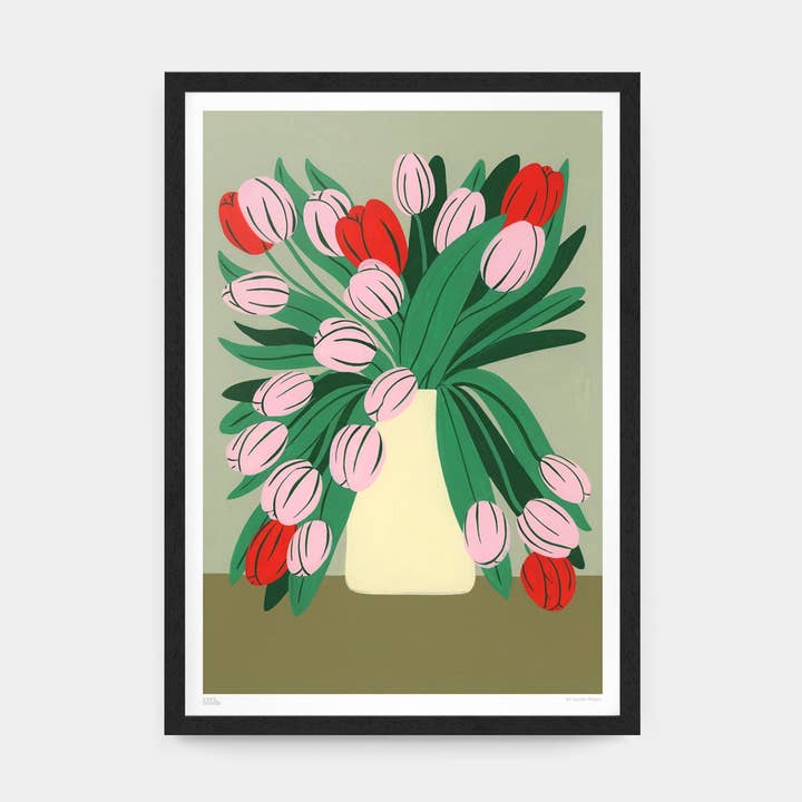 Pink Tulips Art Print for wholesale by Evermade